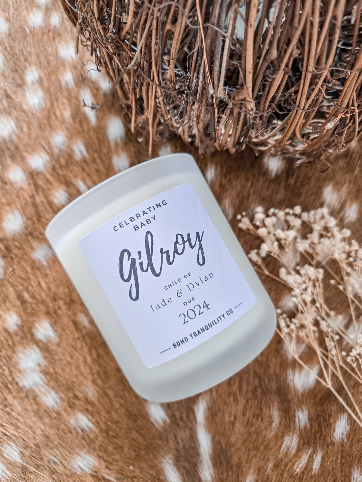BABY SHOWER - XL SCENTED CANDLE
