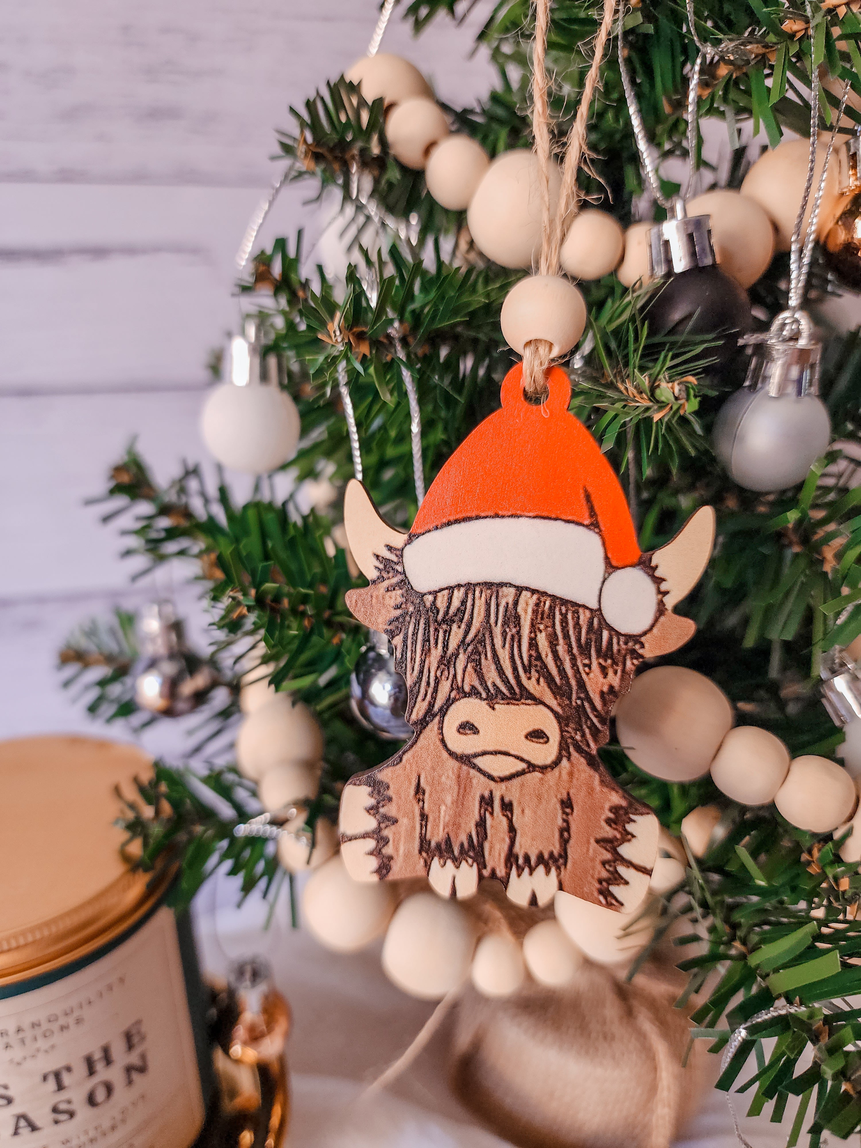 CHRISTMAS TREE ORNAMENT - HIGHLAND COW