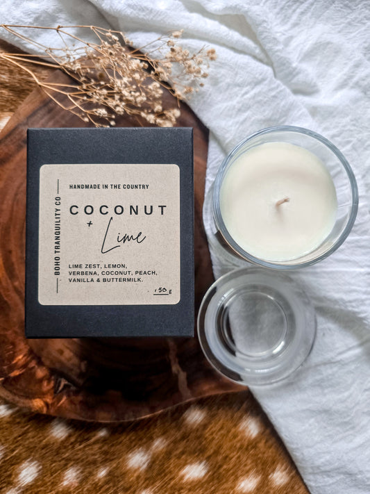 MEDIUM SCENTED CANDLE - COCONUT LIME