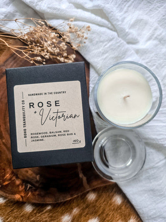 MEDIUM SCENTED CANDLE - ROSE VICTORIAN