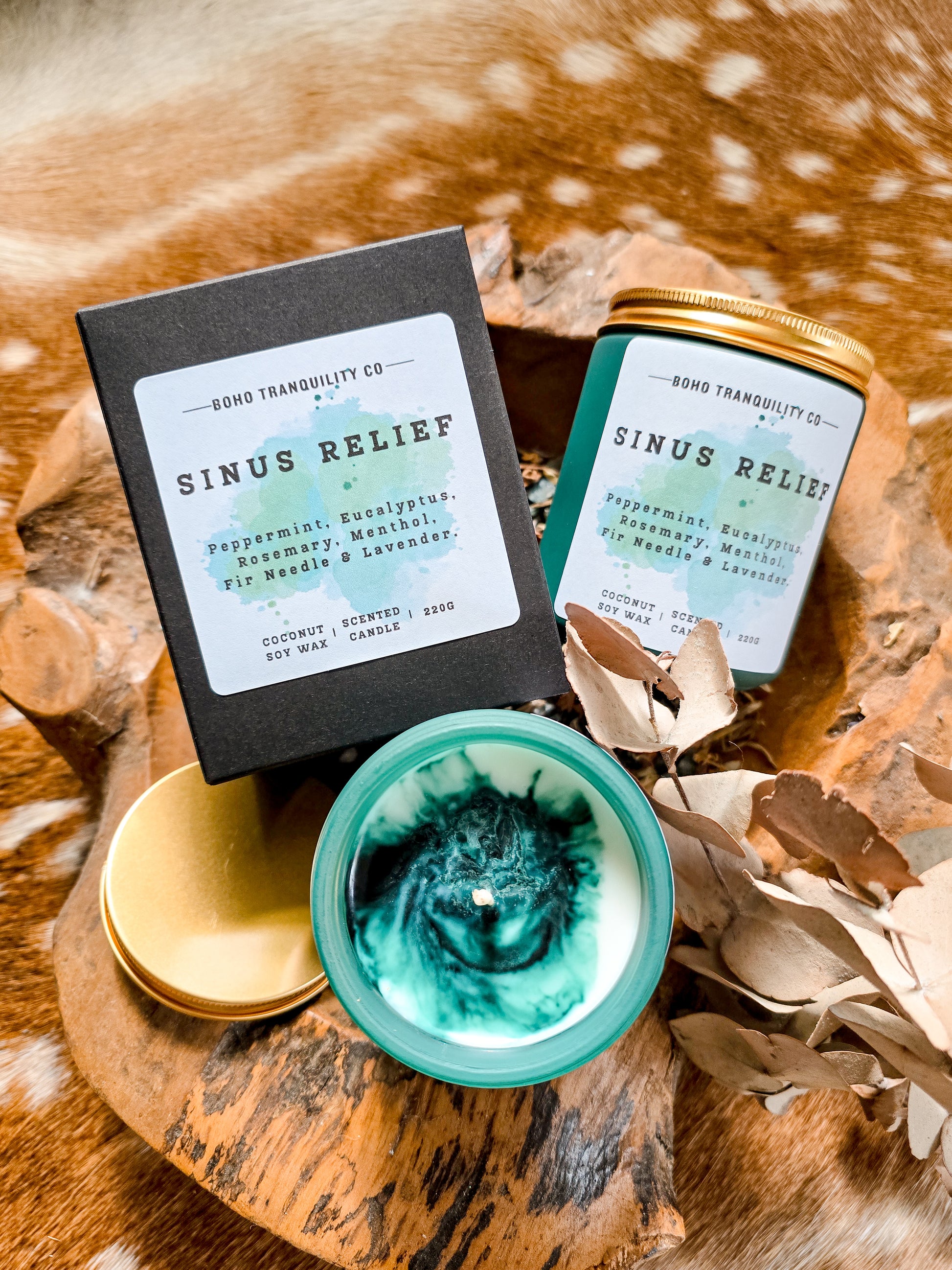 SINUS RELIEF SCENTED CANDLE 220G