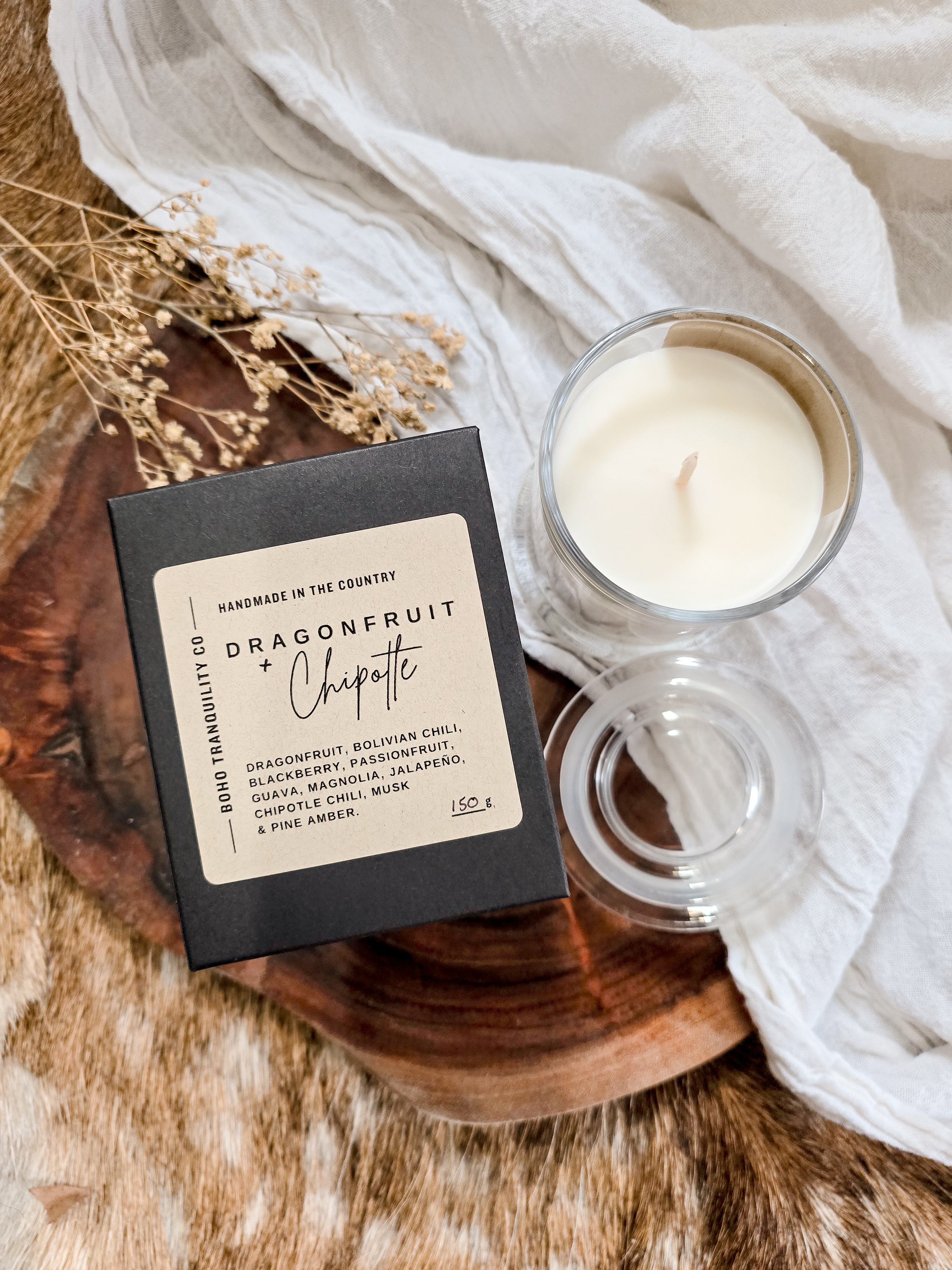 MEDIUM SCENTED CANDLE - DRAGONFRUIT CHIPOTLE