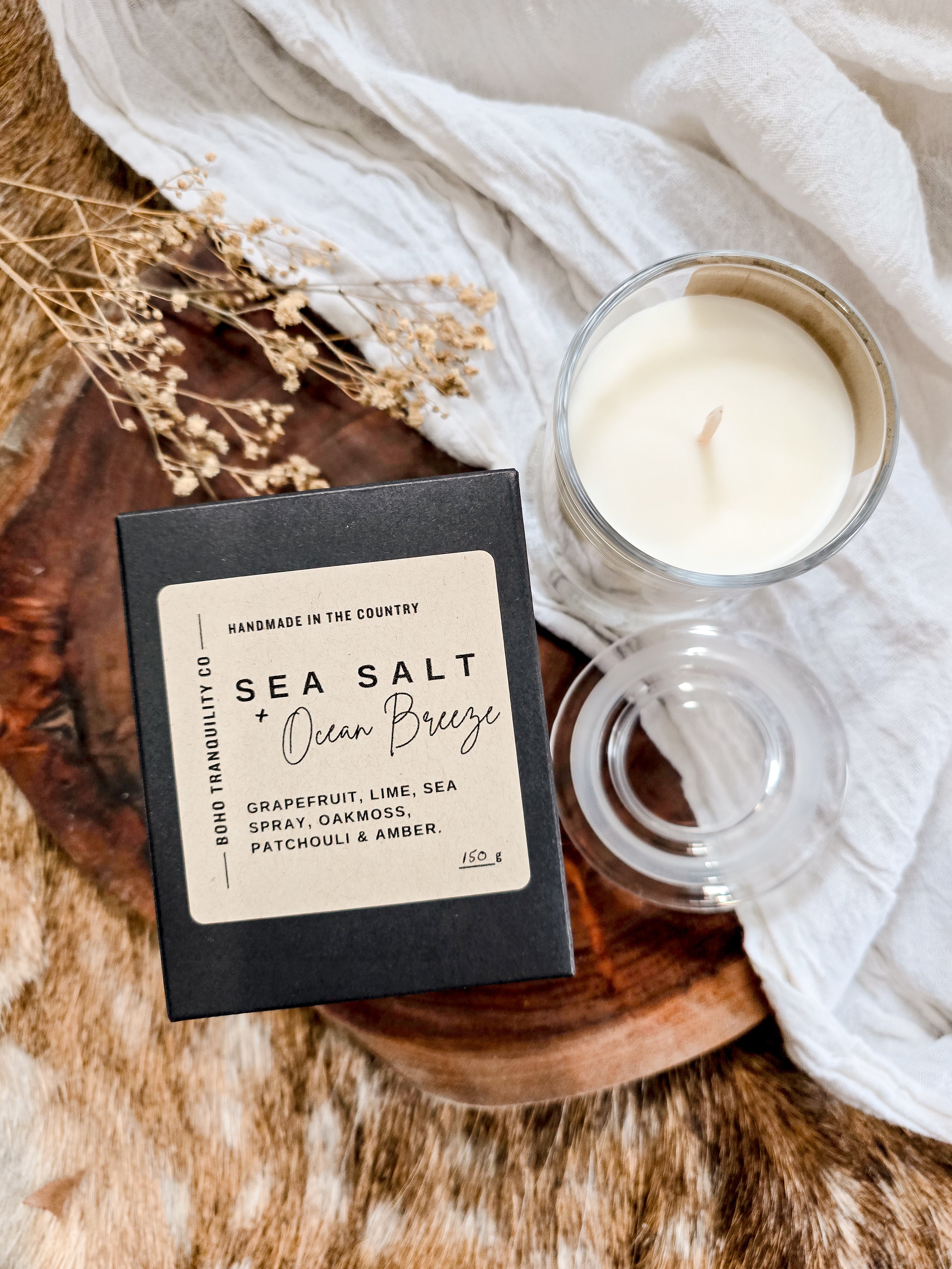 MEDIUM SCENTED CANDLE - SEA SALT & OCEAN BREEZE