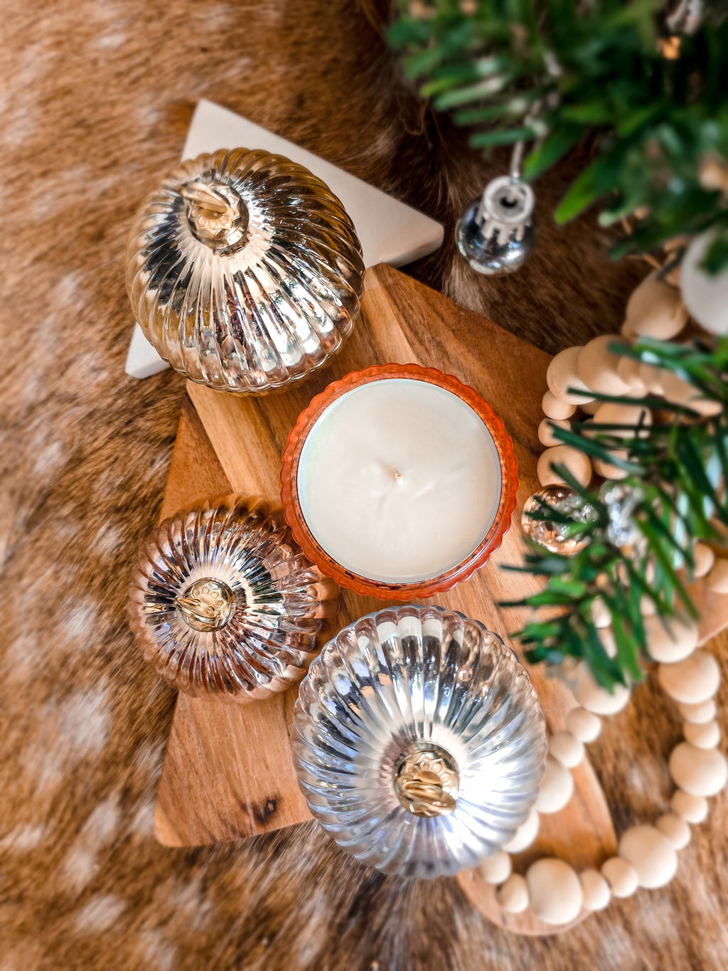 CHRISTMAS MINI BAUBLE SCENTED CANDLE - TRIO (box set)