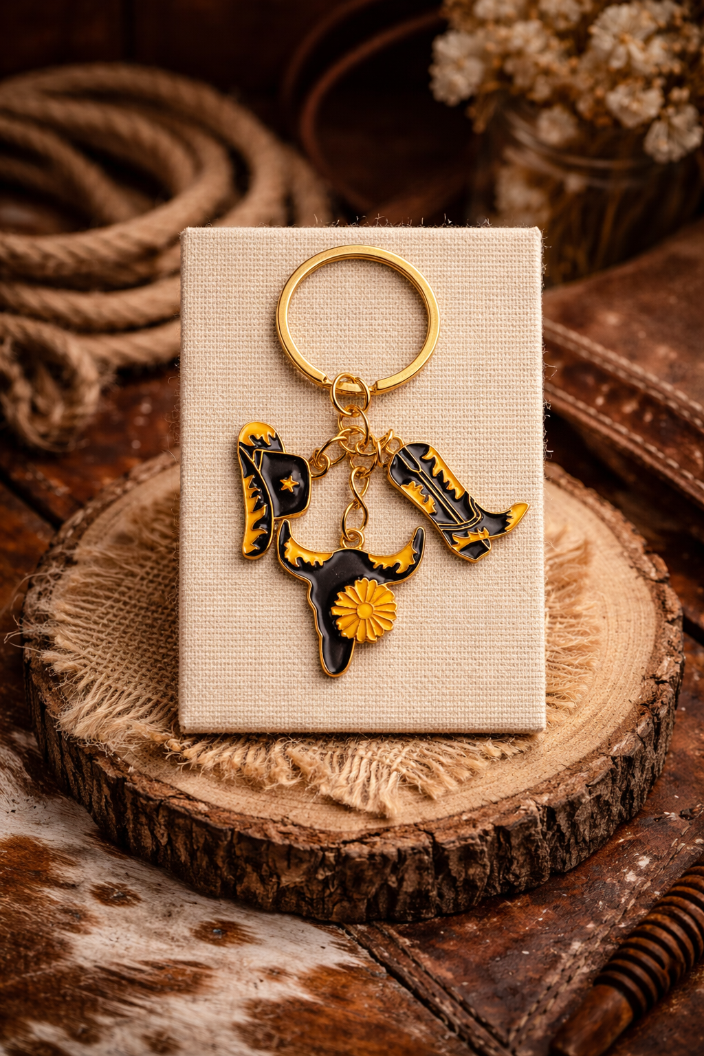 WESTERN KEYCHAIN - SUNFLOWER