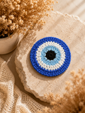 CROCHET EVIL EYE COASTER