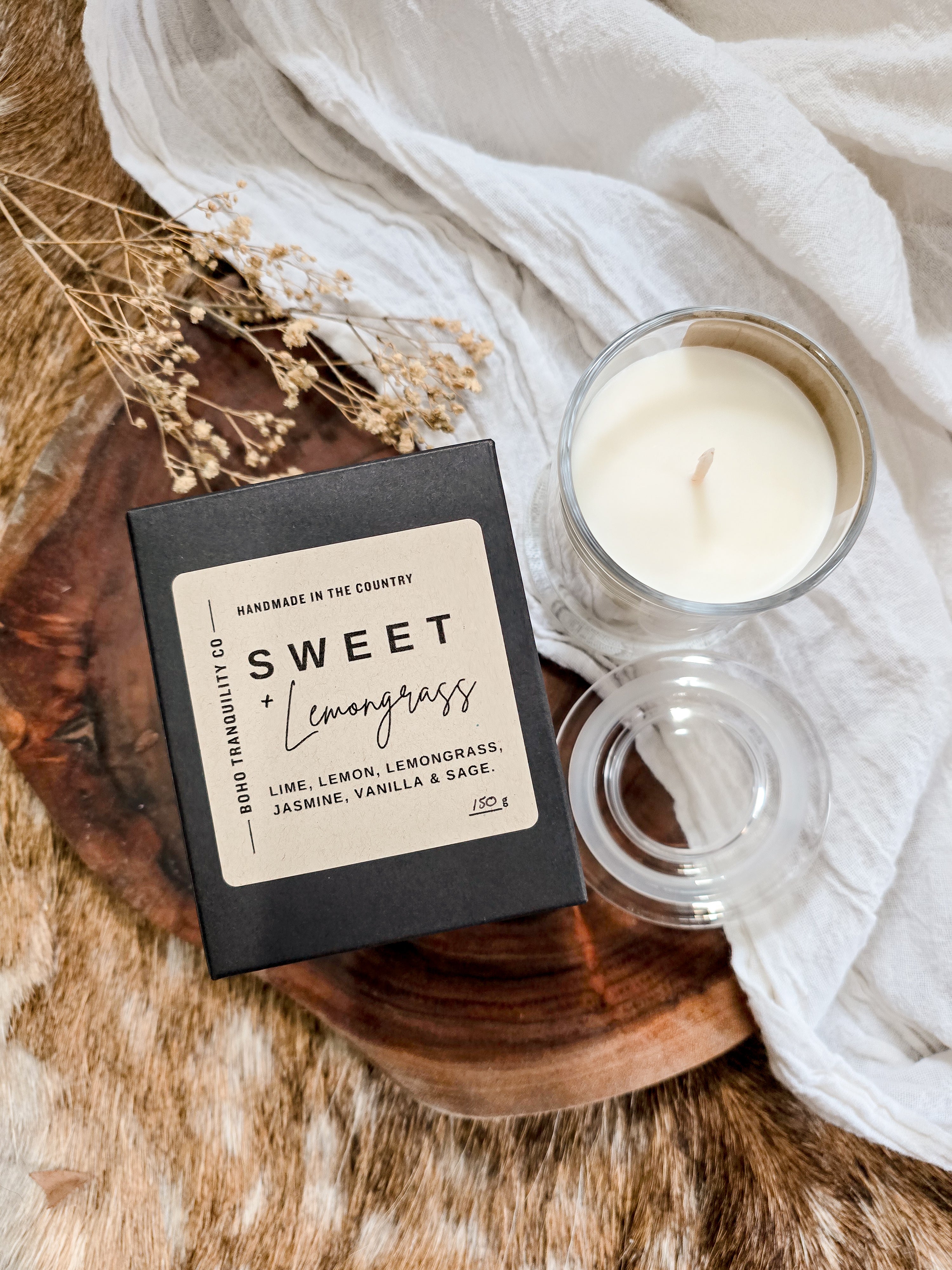 MEDIUM SCENTED CANDLE - SWEET LEMONGRASS