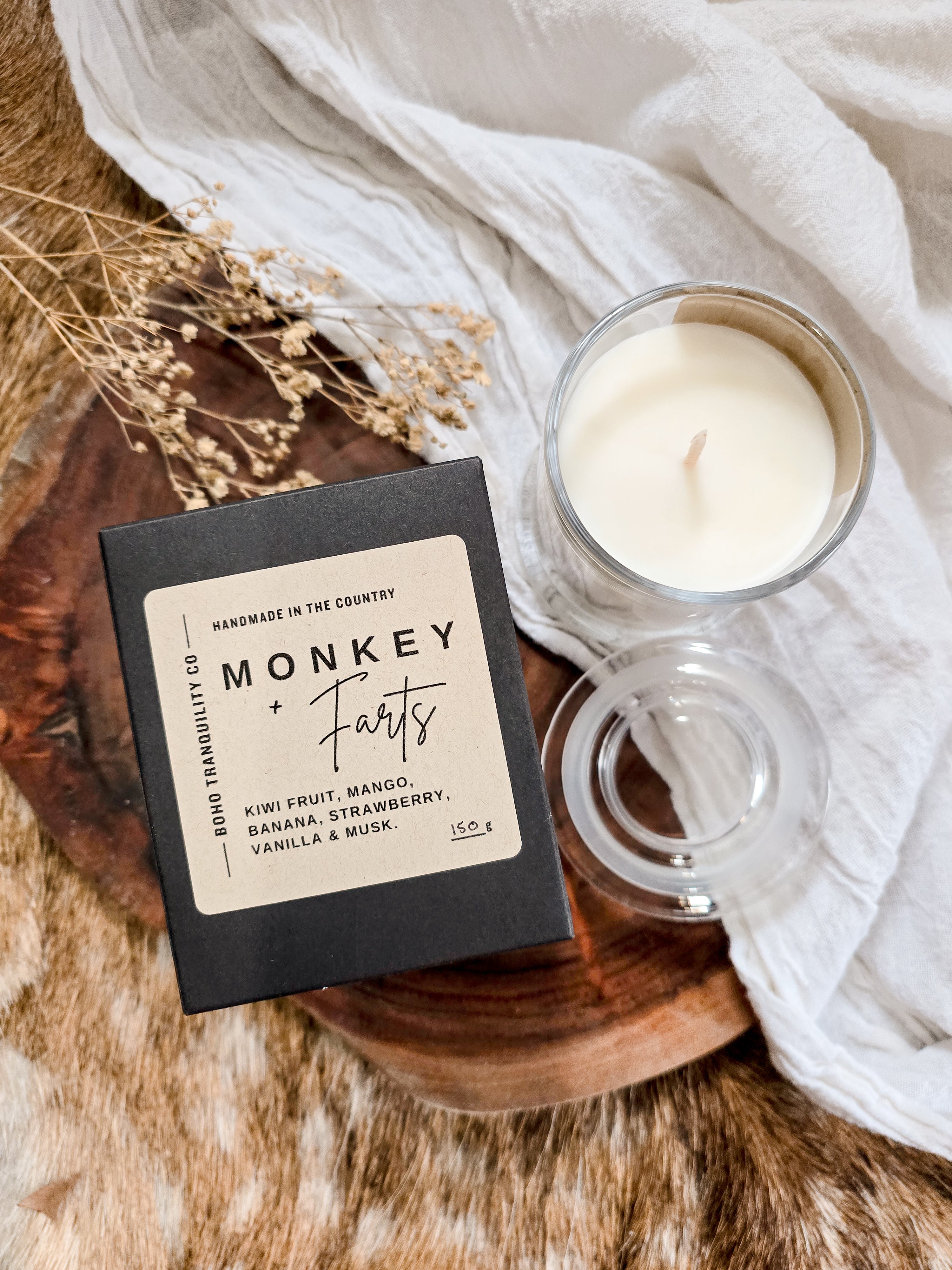 MEDIUM SCENTED CANDLE - MONKEY FARTS