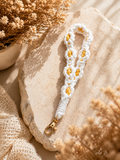 MACRAME DAISY WRISTLET - WHITE