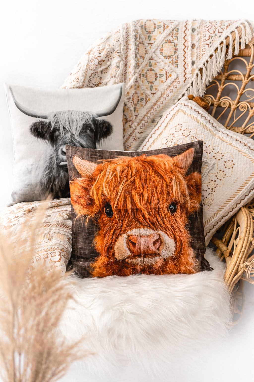 "MILO" HIGHLAND COW CUSHION COVER