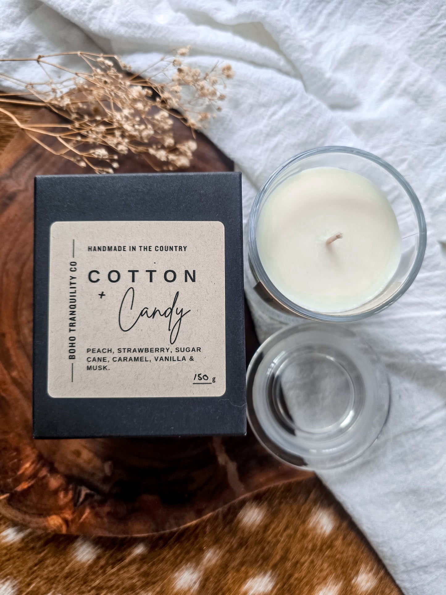 MEDIUM SCENTED CANDLE - COTTON CANDY