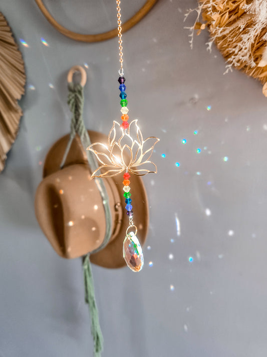 CHAKRAS LOTUS FLOWER SUNCATCHER
