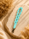 MACRAME TWIST WRISTLET - LIGHT BLUE