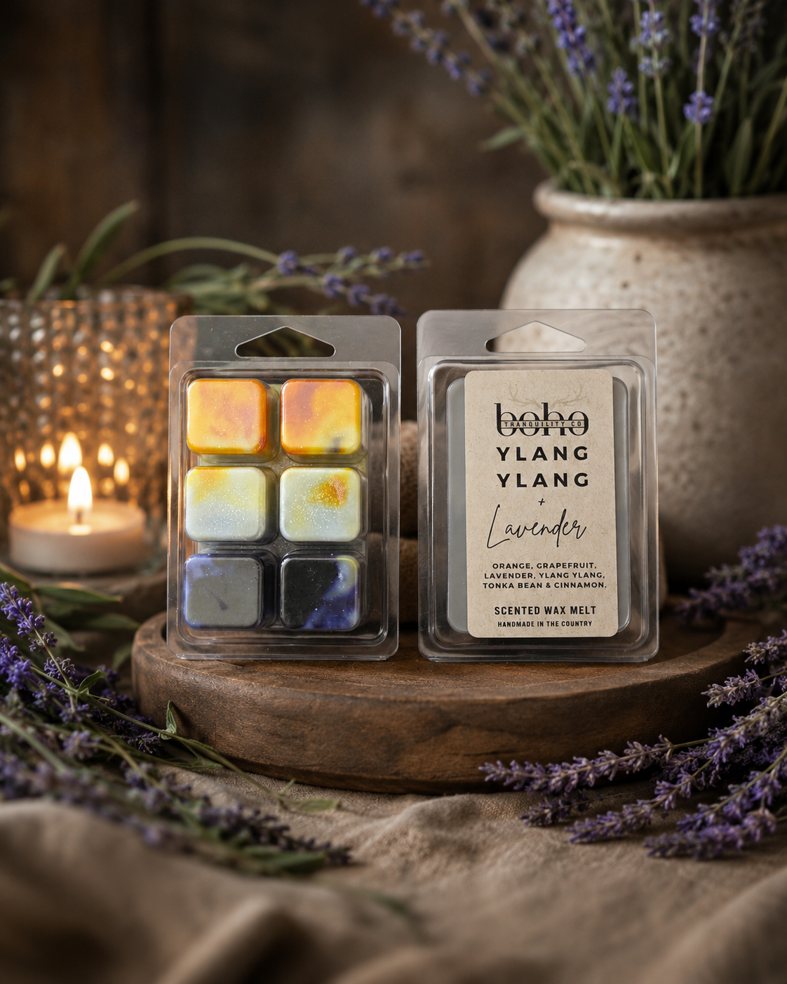 YLANG YLANG & LAVENDER WAX MELT CLAM