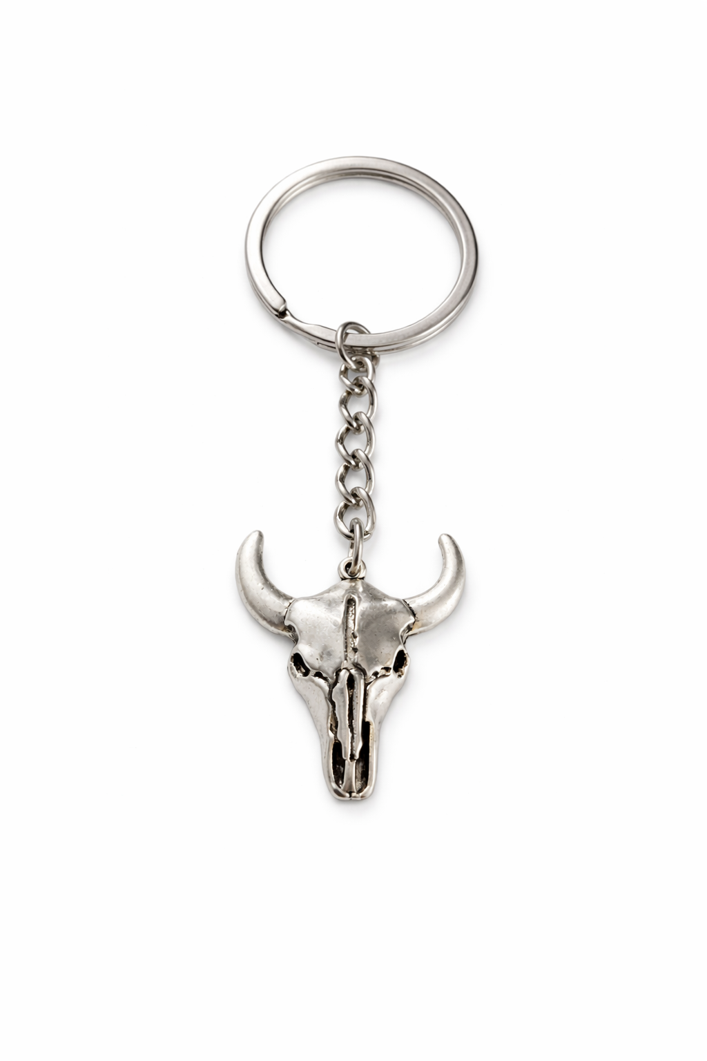 BULL HEAD KEYCHAIN (SILVER)