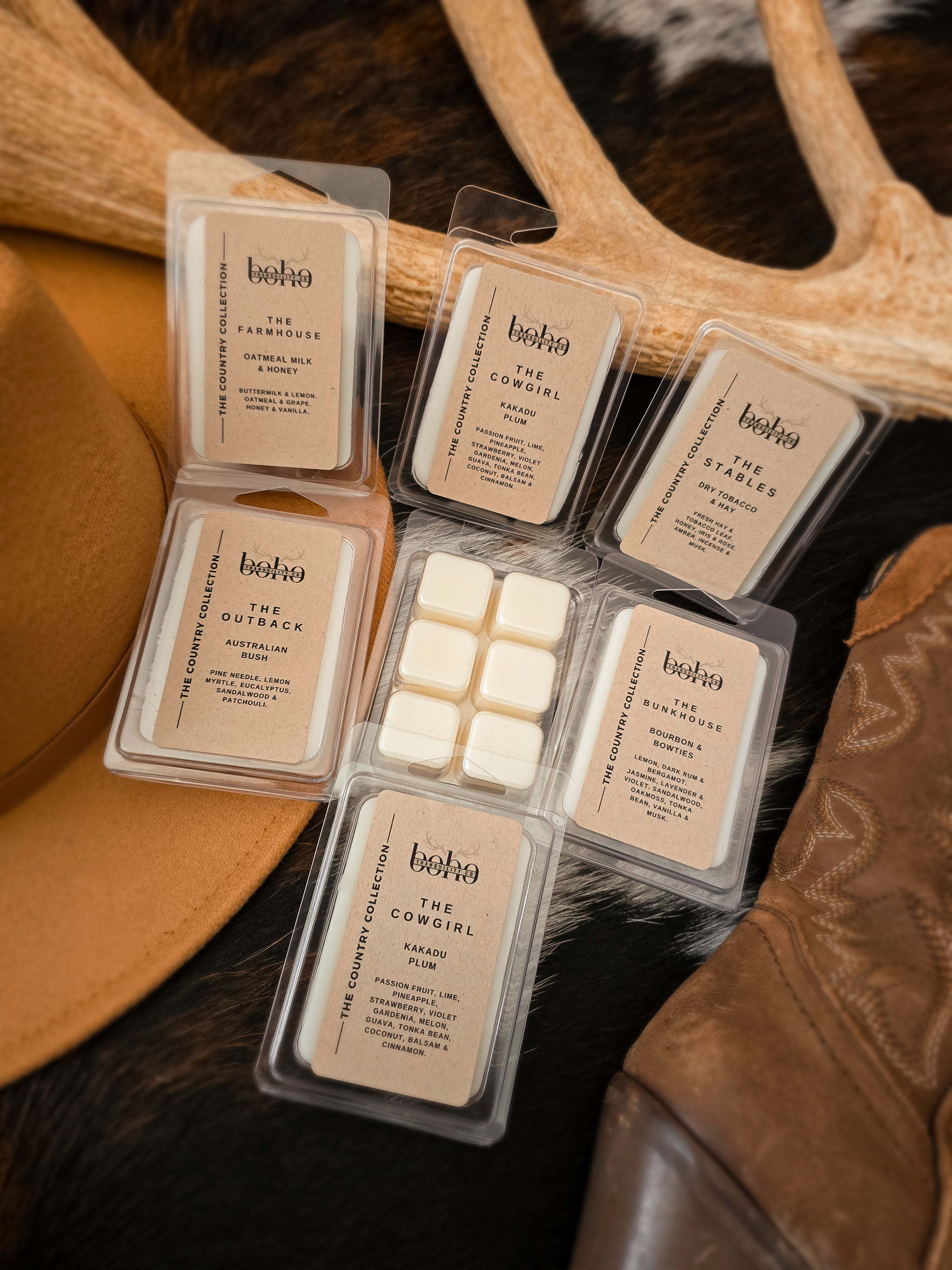 THE COUNTRY COLLECTION: WAX MELT CLAMS (6 PACK)