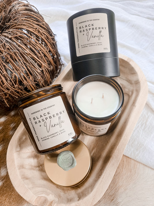 XL AMBER GLASS SCENTED CANDLE