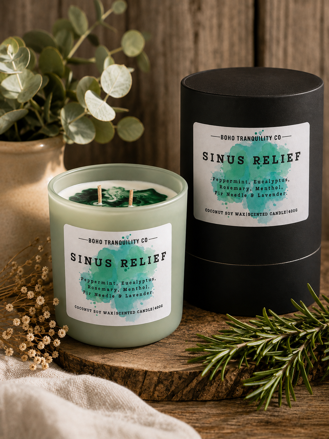 XL SINUS RELIEF SCENTED CANDLE