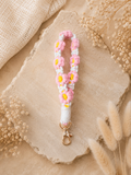 MACRAME DAISY WRISTLET - PINK