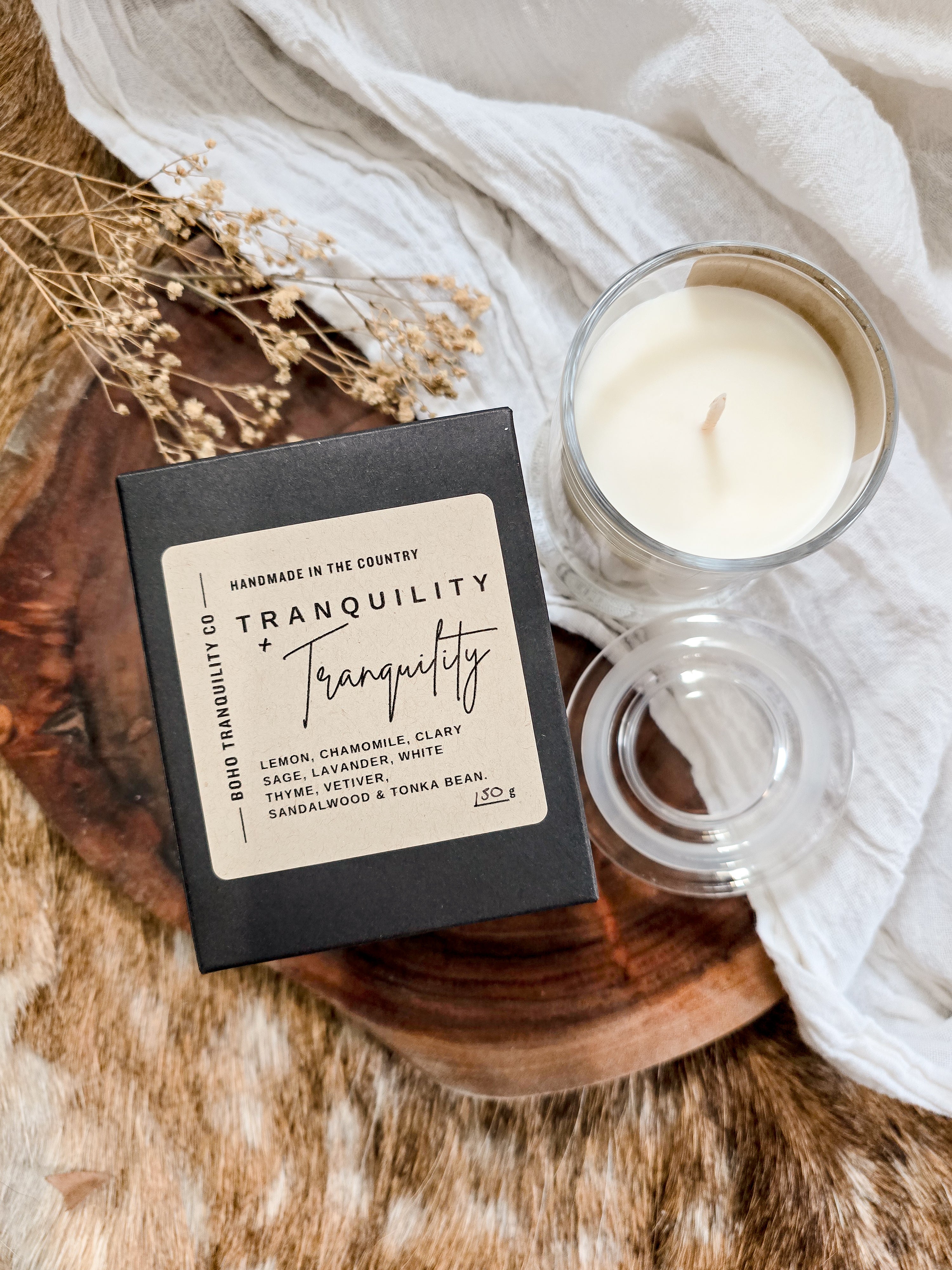 MEDIUM SCENTED CANDLE - TRANQUILITY